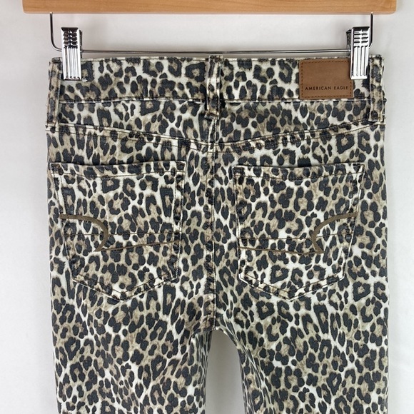 AMERICAN Eagle Leopard Print High-Rise Jegging 0 - Picture 4 of 13